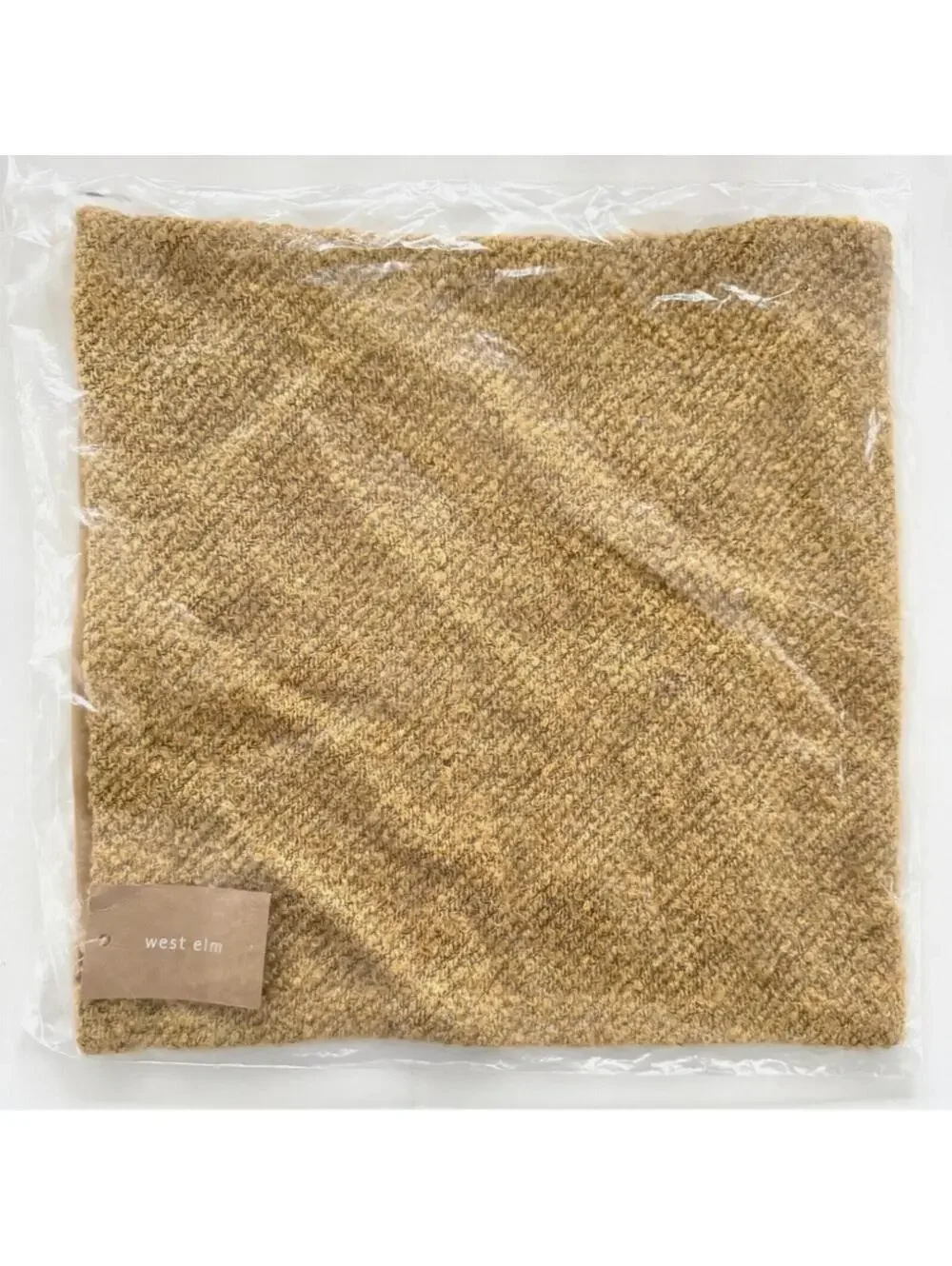West Elm Heathered Pillow Cover NWT 16.5” X 16.5” NIP Linen/Poly/Cotton